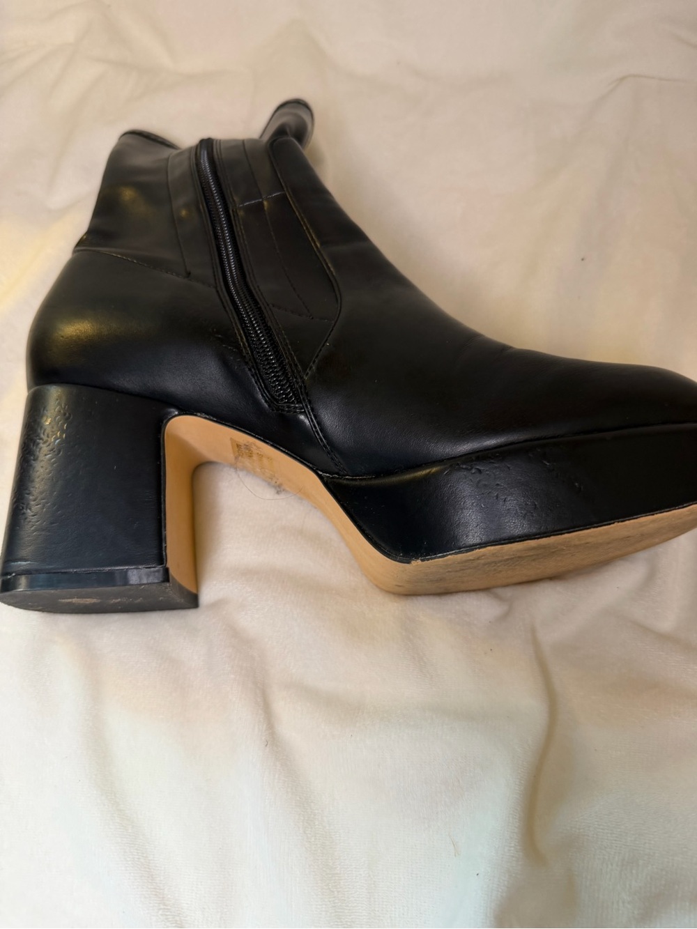 Silent D Otto Boots for Anthropologie Black Platform Block Heel Boot 8.5 / EU 39 - Picture 5 of 12